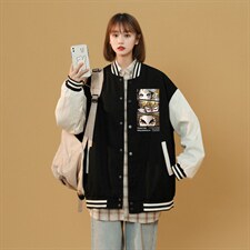 中性风春秋季情侣棒球服男女休闲夹克女时尚外套男BQF287-P50，男装夹克，电商B371