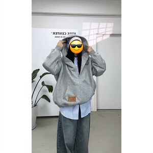 视频截图慎用!图片只做展示大货已到美式大V领连帽卫衣WY78069P65图片