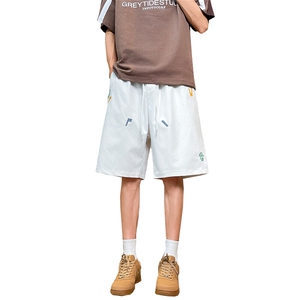 短裤男夏季美式复古拼接五分裤潮牌宽松大码XZ102B-1DK2501P25图片