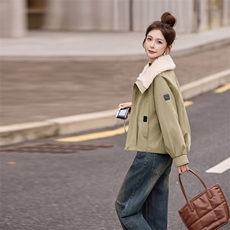 2025年流行时尚简约大气派克服冬季，女装棉衣/棉服，涵亦佰惠