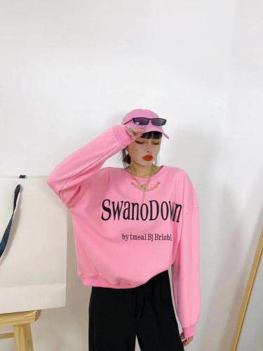 Simple.简希2021款春季欧美风新款字母印花卫衣，女装卫衣/绒衫，simple简希