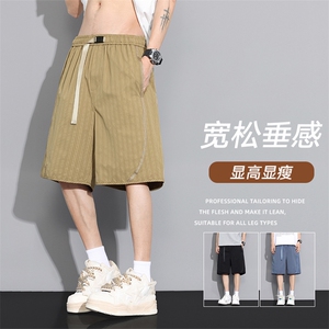 夏季工装短裤男ins潮牌休闲百搭潮流痞帅五分裤D02519-P40图片