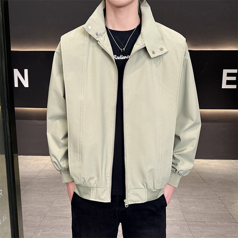 硬汉风户外夹克男立领纯色上衣冲锋衣外套DSA157B-JK7868-P70,男装夹克,电商A157B