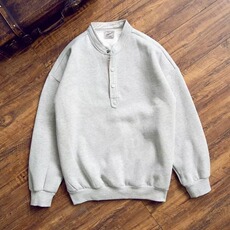 亨利领卫衣秋冬季休闲大码男装宽松纯色帅气套头上衣WYY02，男装卫衣，星座1116A（原606A-3）