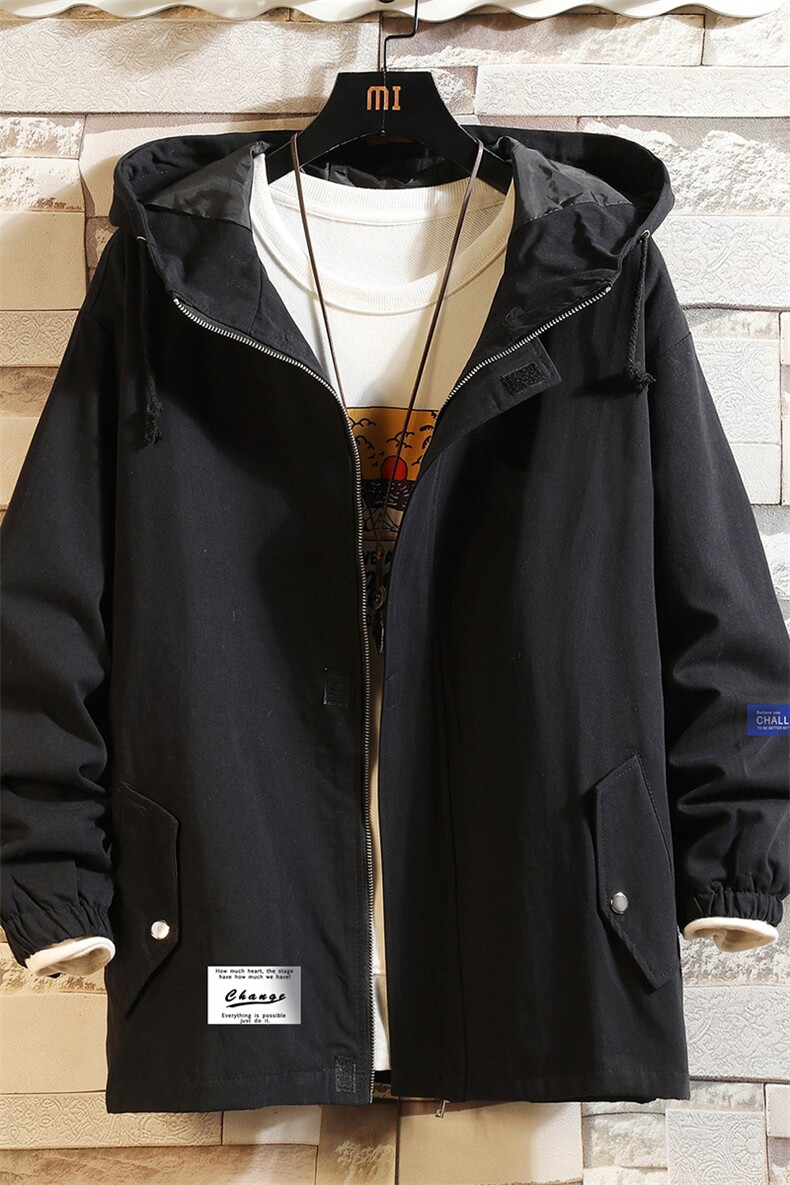 JK41062-P85加棉款-P115纯棉连帽夹克男士大码工装夹克男砖墙,男装夹克,电商A040A