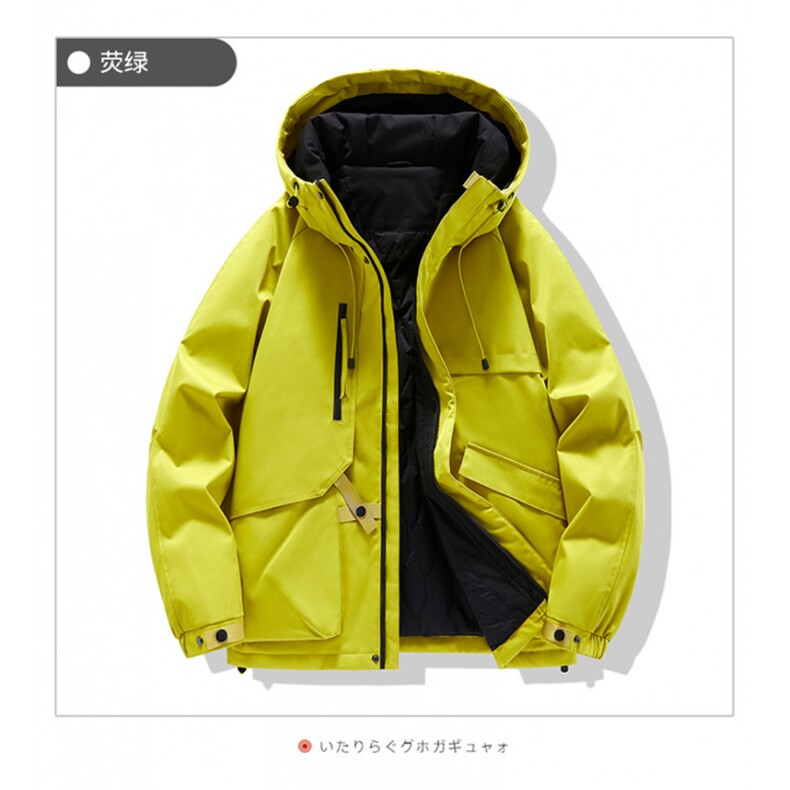 现货5W件冬季三防美式boxy解构连帽雪山冲锋衣棉衣男女棉服厚外套,男装夹克,电商A443
