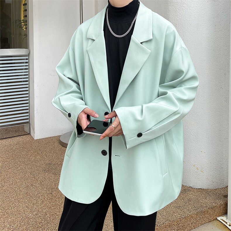 2024春季小西装西服外套男ins上衣英伦单西宽松休闲 A071-X06-P85,男装西服,电商A071