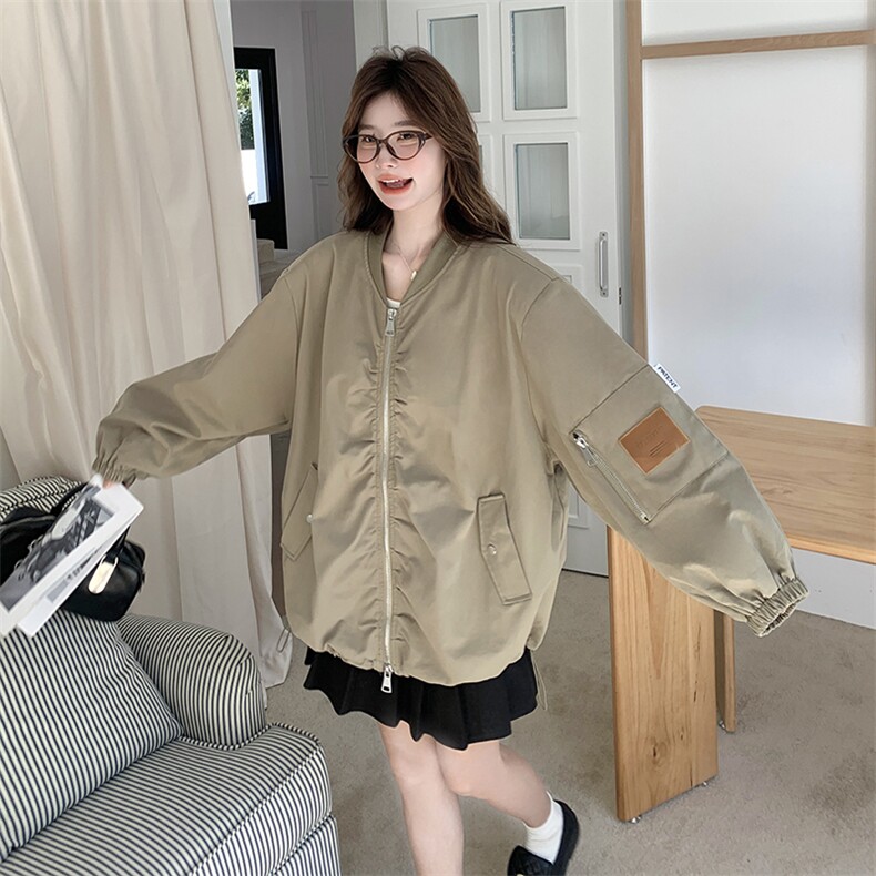 新款韩版工装风个性袖子宽松大版外套2C050-1212-P150-K228,女装短外套,2C050