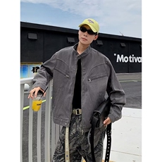 cleanfit短款哈灵顿外套男vintage重工上衣高级感，女装短外套，星座716-2