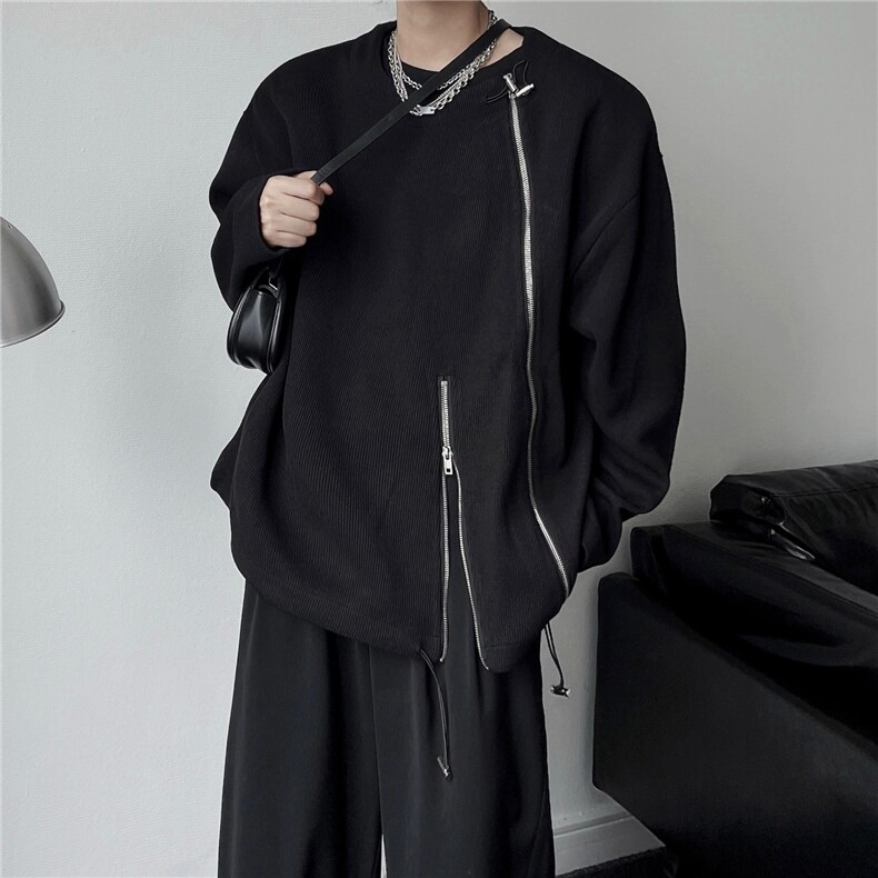 潮街头宽松套头卫衣拉链外套男WY8806-P54，女装短外套，星座208-5