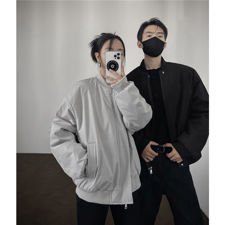 冬季clean纯色棒球服领棉服加厚短款棉衣HZ8815-特P68不议价,男装棉衣,星座610B-1