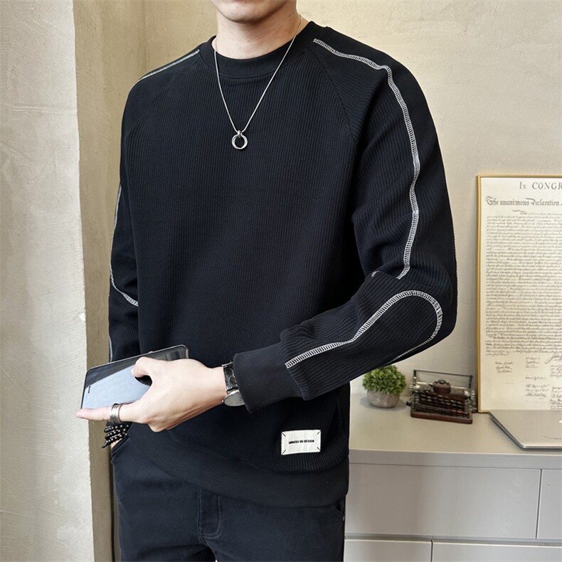 秋季新款潮牌时尚圆领卫衣男士休闲打底上衣W5806-P78,男装T恤,电商A237