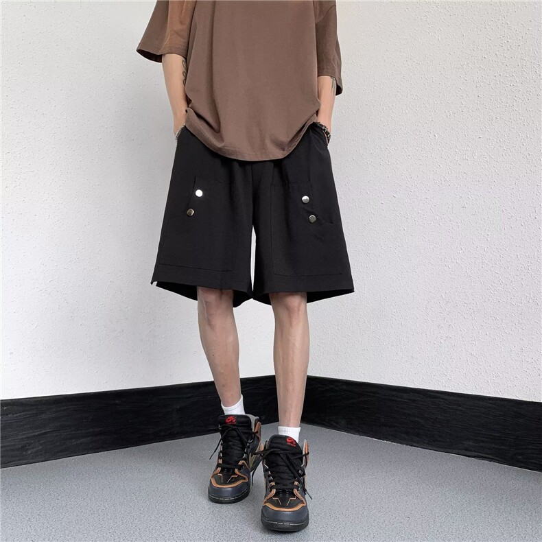 工装短裤男士韩版潮流文艺帅百搭夏季2024夏季ins五分裤K5269-P30图片