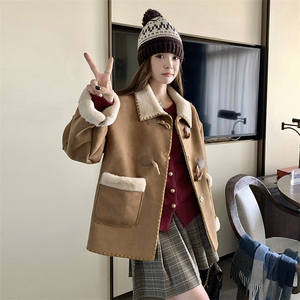 皮毛一体羊羔毛外套女2024现货新款P180K268图片