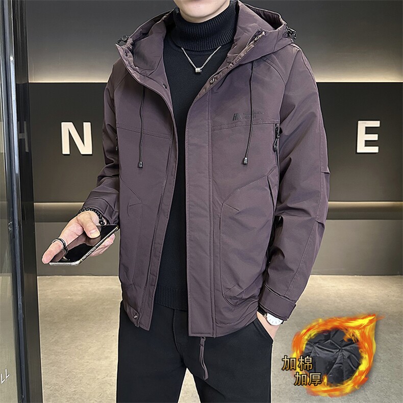 C13-P128秋冬夹棉绣花连帽棉衣冲锋夹克外套，男装夹克，星座703-1