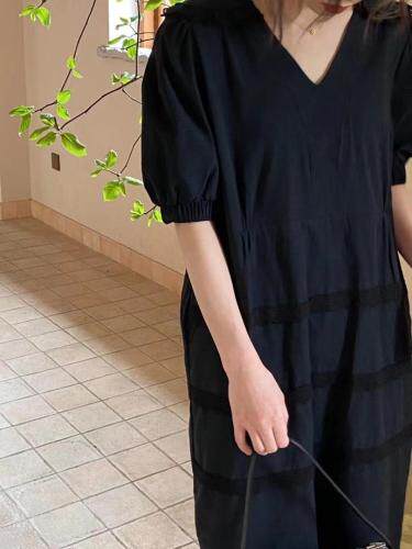 夏季新款韩版女装时尚宽松显瘦短袖连衣裙现货，女装连衣裙，雨木其