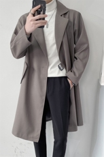 轻熟高端中长款宽松韩版大衣外套风衣男A236-FY9018-P175，男装风衣，电商A236