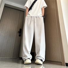 休闲裤男夏季新款冰丝凉感阔腿长裤K019-P28，男装休闲裤，星座214-3