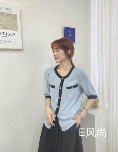 开扣小香风小衫，女装，E·风尚