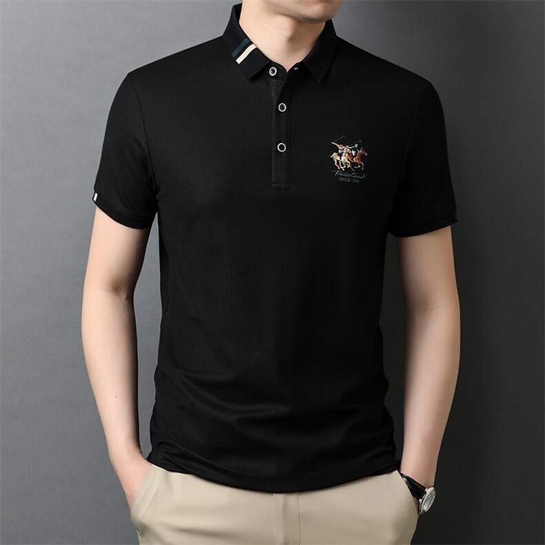 polo衫短袖男夏季潮牌2023新款半袖上衣宽松翻领t恤男图片