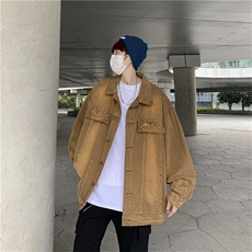 痞子帅气牛仔外套男韩版潮流2023秋冬季新款ins宽松夹克W3709-P60，男装大码男装，星座412-2