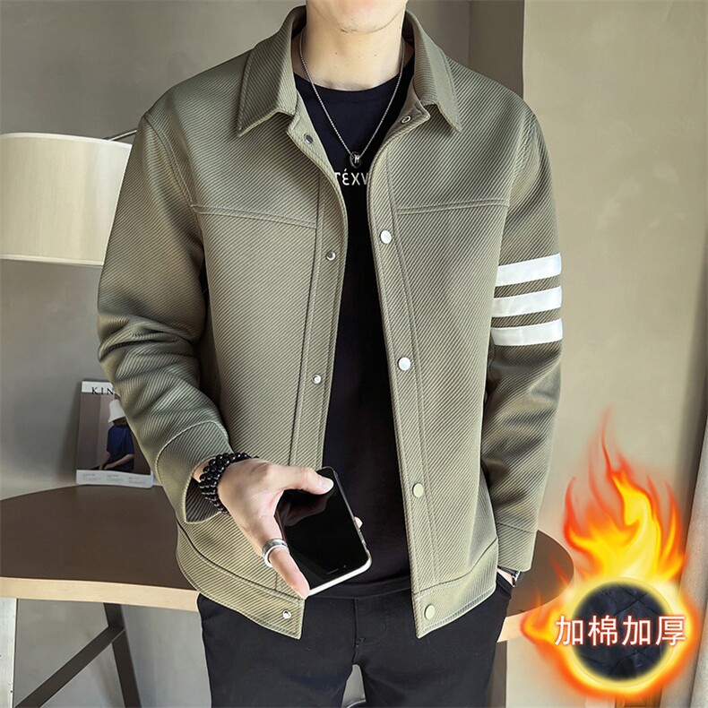 店主风~2025冬季三条杆设计休闲夹克外套K371/P100,男装夹克,电商B331