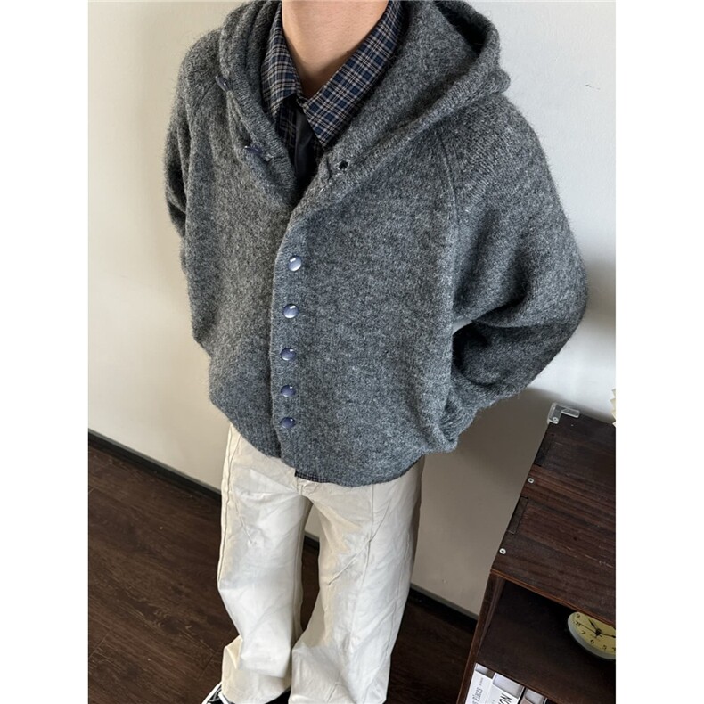 连帽毛衣开衫高品质鹿毛绒针织衫M-2XL网络图MY1028-P55,男装针织衫/毛衣,星座301C-5