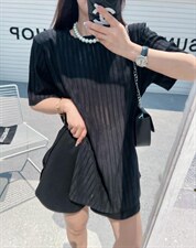 现货夏季新面料开叉垫肩短袖，其它，AT(2F)