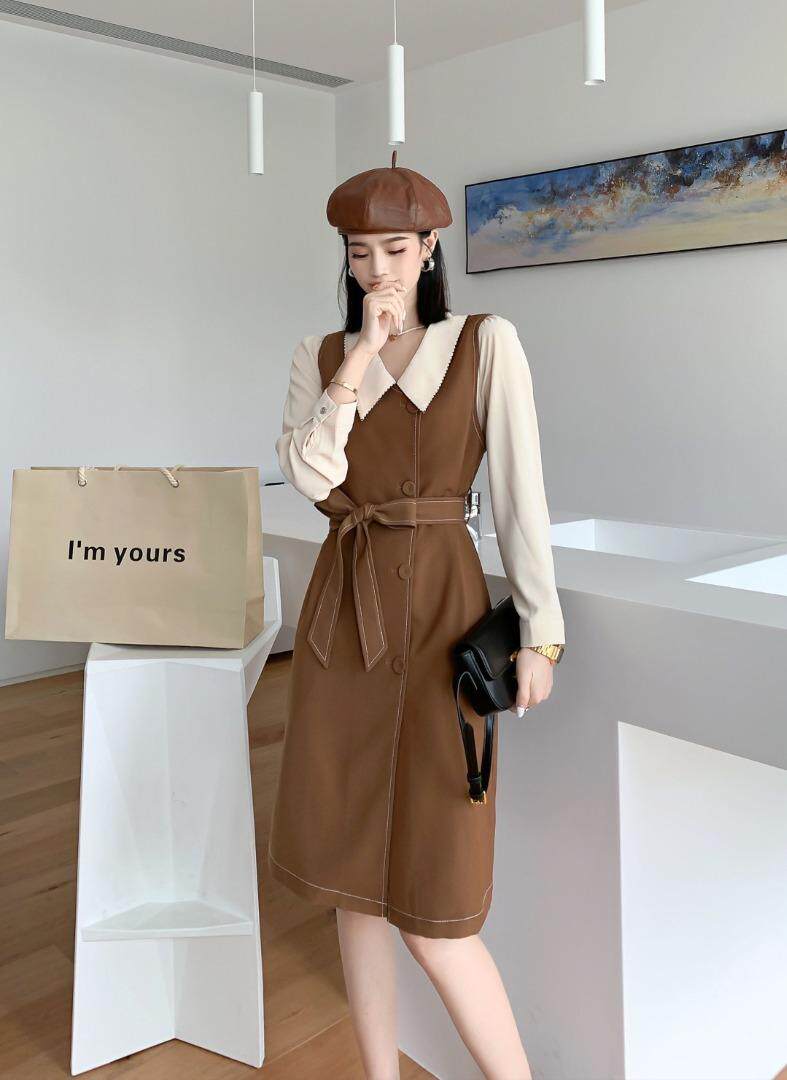 秋季两件套连衣裙，女装连衣裙，江南红雪兒