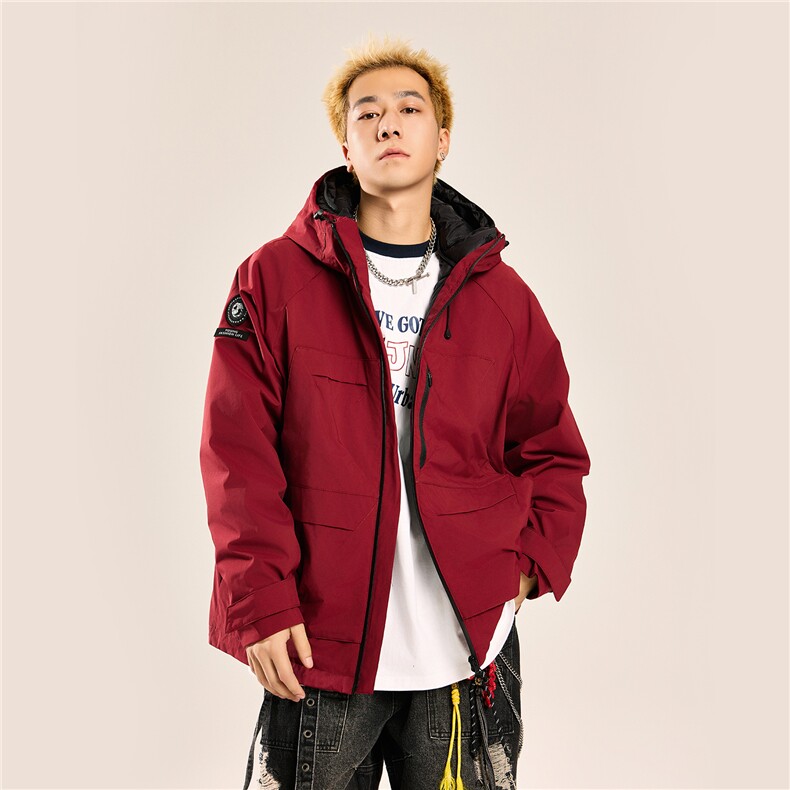 90绒新标新款冲锋衣二件套工装羽绒服Y256/P380,男装夹克,星座202