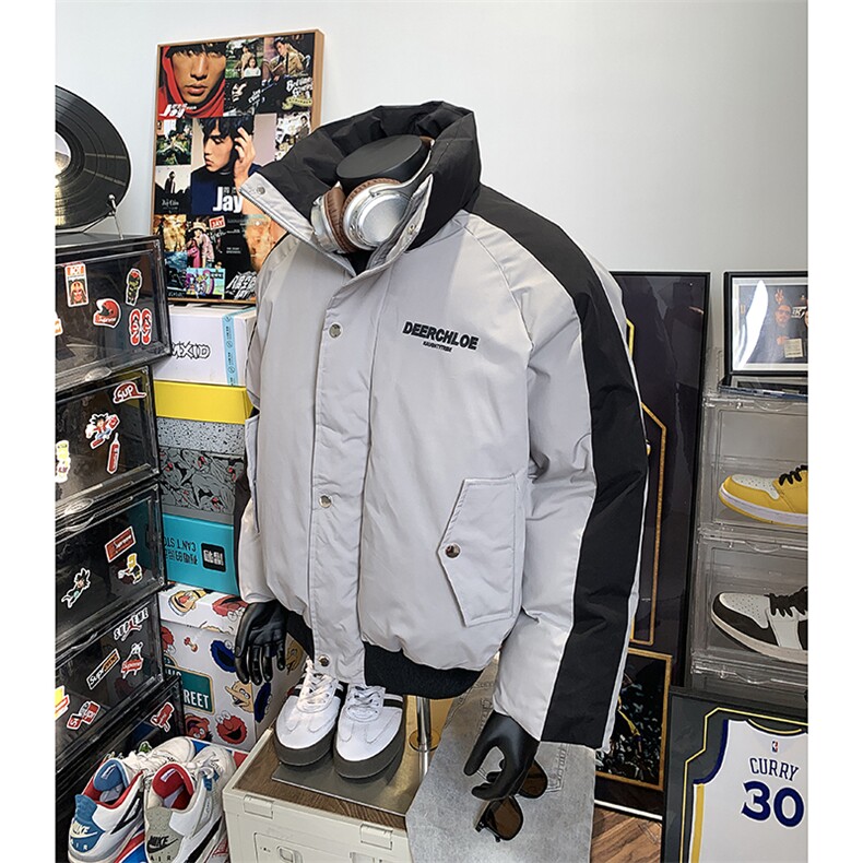 405A  美式高街撞色短款棉服加厚立领面包服  MY24919-P125控158图片