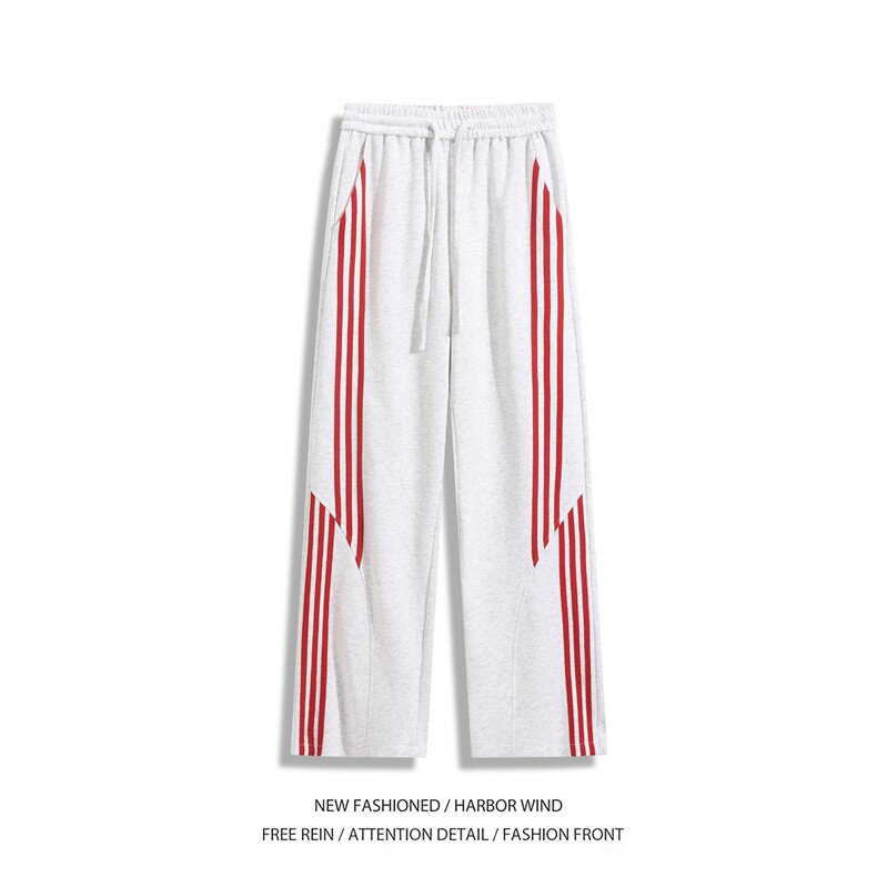 抖音品质美式潮流不规则条纹百搭休闲卫裤B315-K25385-特p40控78图片