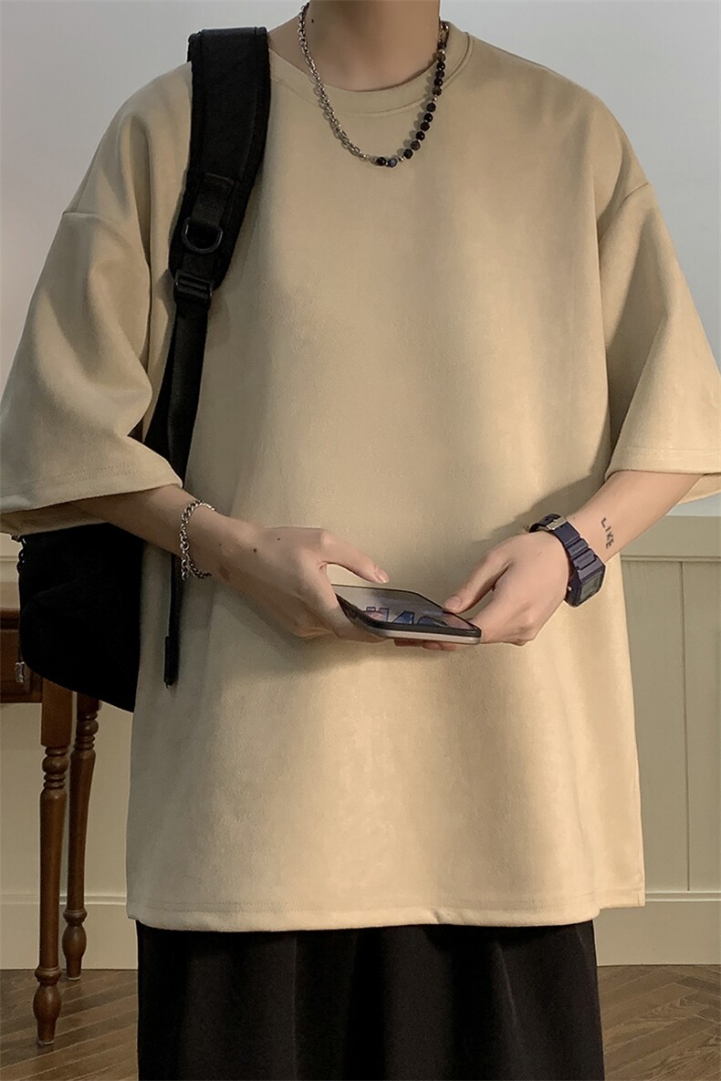 麂皮绒短袖t恤男大码半袖男JD82099-P25,男装T恤,电商A040