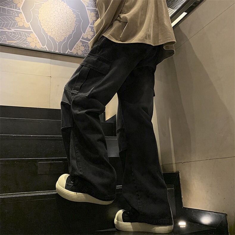 新款工装打褶牛仔裤XZ604-KN14-P50控78,男装牛仔裤,星座604