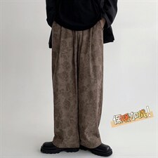 ND816TP50控价68男2024冬季新品ins潮牌休闲宽松直筒暗花阔腿裤,男装休闲裤,电商A102-1