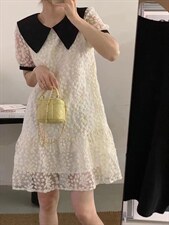 新款蕾丝连衣裙，女装连衣裙，泰靡(1F)