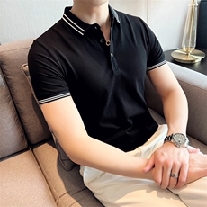 轻奢商务主推小熊刺绣大码翻领夏季短袖T恤翻领Polo衫男T063-P38，男装T恤，电商D342