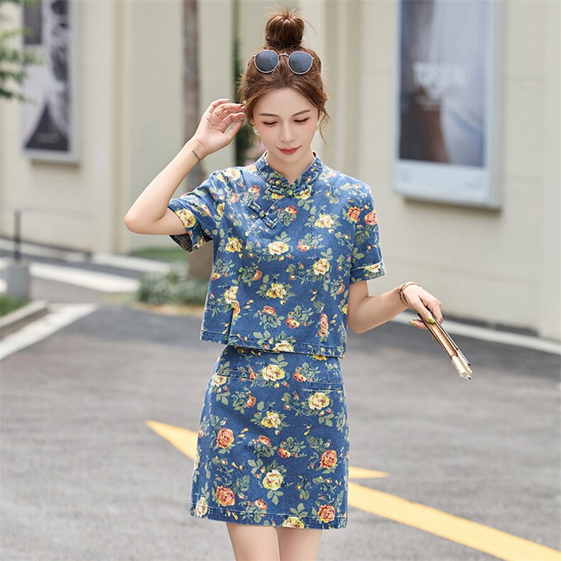 现货牛仔套装女2025夏季新款高级感穿搭套装裤,女装套装/套裙,韩宇舍
