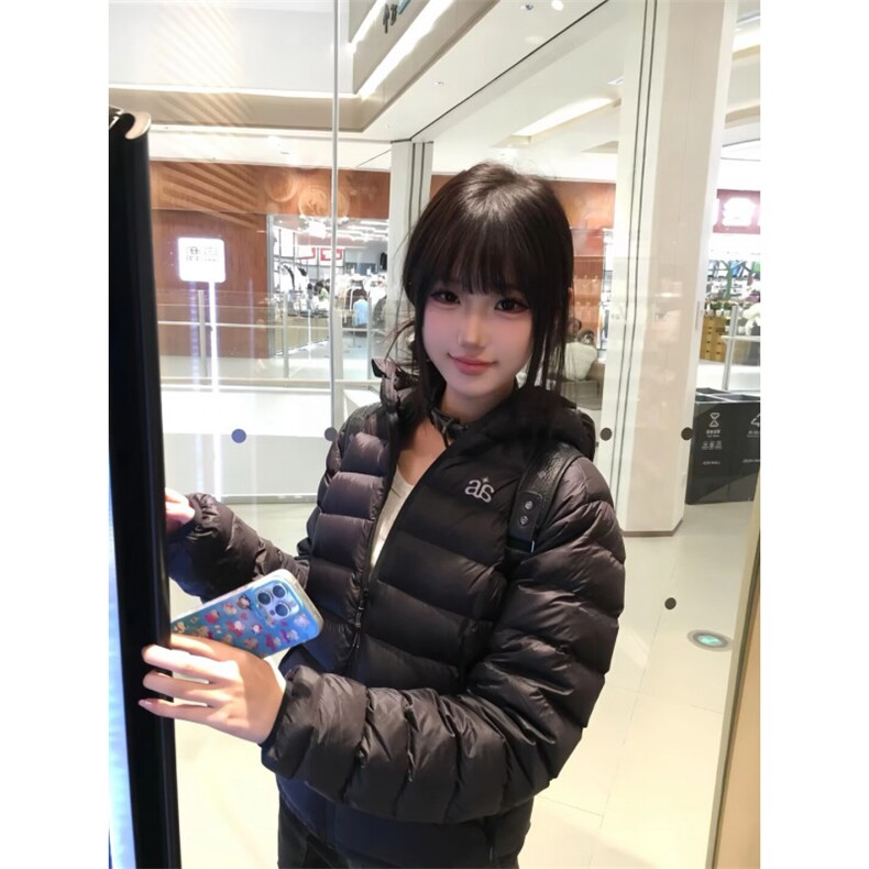 羽绒棉服女2025年新款冬季轻薄小棉袄高级感连帽复古美式加厚外套,男装棉衣,四季星座505