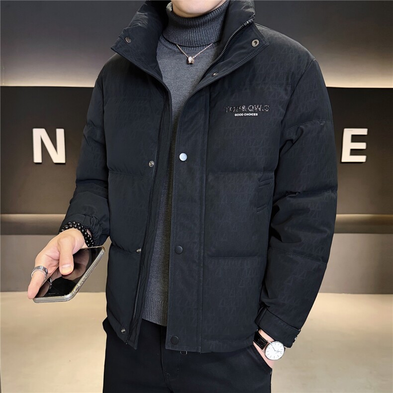 2501-M-3XL-P205标50绒店主风冬季休闲满印立领翻领羽绒服男,男装羽绒服,电商B255