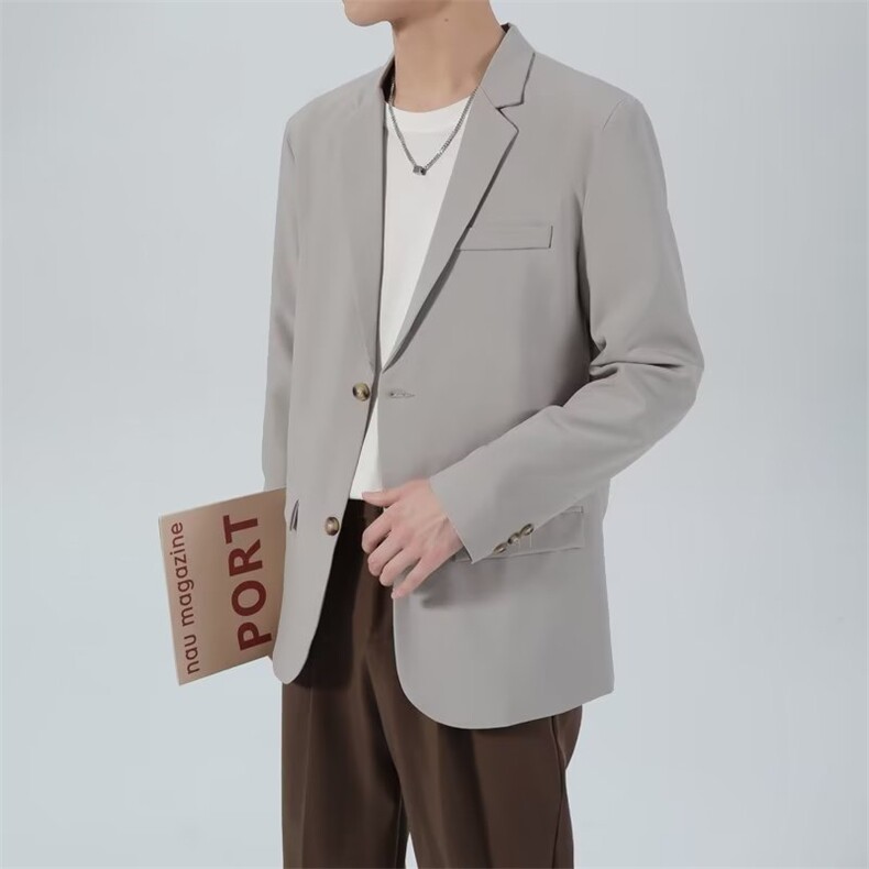 高级感休闲小西服男装宽松纯色外套韩版潮流DX15-P60,男装西服,星座1109-3