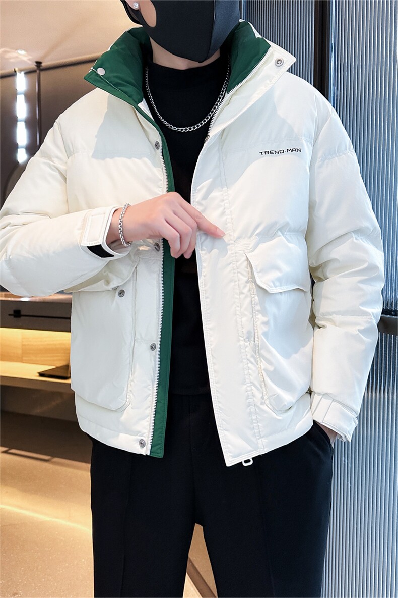 男士加厚羽绒服2025冬季修身立领休闲外套C208-8897特P158控229.9,男装羽绒服,电商C208