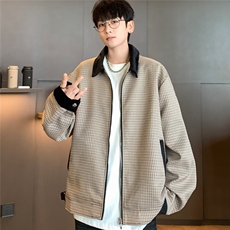 流行原宿潮流新款ins美式复古千鸟外套男春秋慵懒简约W9328/P70，女装短外套，星座506