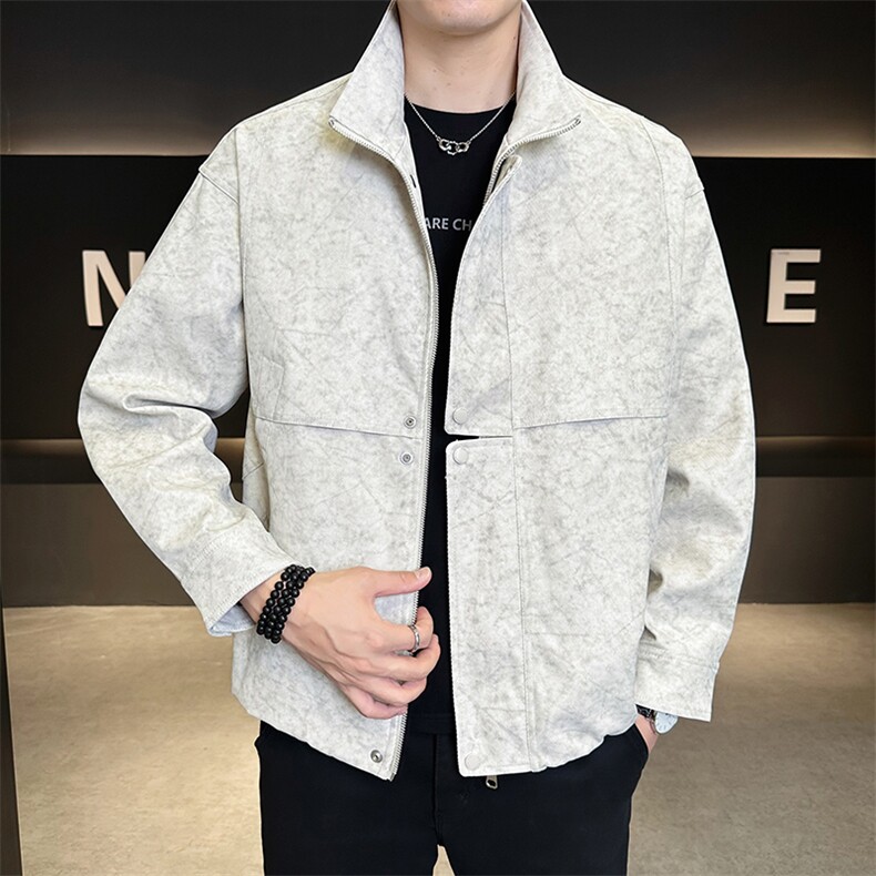 2025秋季外套男款宽松休闲百搭帅气夹克上衣服C317-J7712-P115,男装夹克,电商C317
