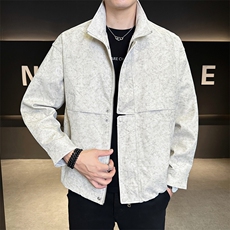 2025秋季外套男款宽松休闲百搭帅气夹克上衣服C317-J7712-P115，男装夹克，电商C317