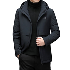 2023冬季新款脱卸帽羽绒服休闲外套中年爸爸装上衣YYYR2110-P260，男装羽绒服，电商B212（原钱塘6029）