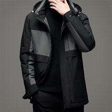 外套男装2023新款冬季外套宽松休闲厚连帽羽绒棉服ZELD9810-P290，男装羽绒服，电商B212（原钱塘6029）