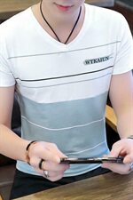 款5025男士短袖t恤V领韩版潮流个性半袖修身体桖夏装潮牌，男装T恤，电商D310（原电商305）
