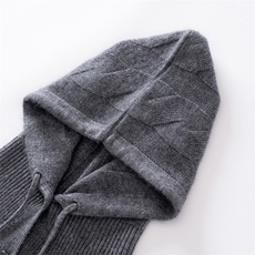 2025年秋季新款大绞花针织羊绒连帽时尚休闲通勤百搭，帽子，蒙娇羊绒