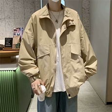 夹克男韩版潮流格子口袋个性帅春季2024新款ins宽松外套W5622-P62，男装夹克，星座412-3